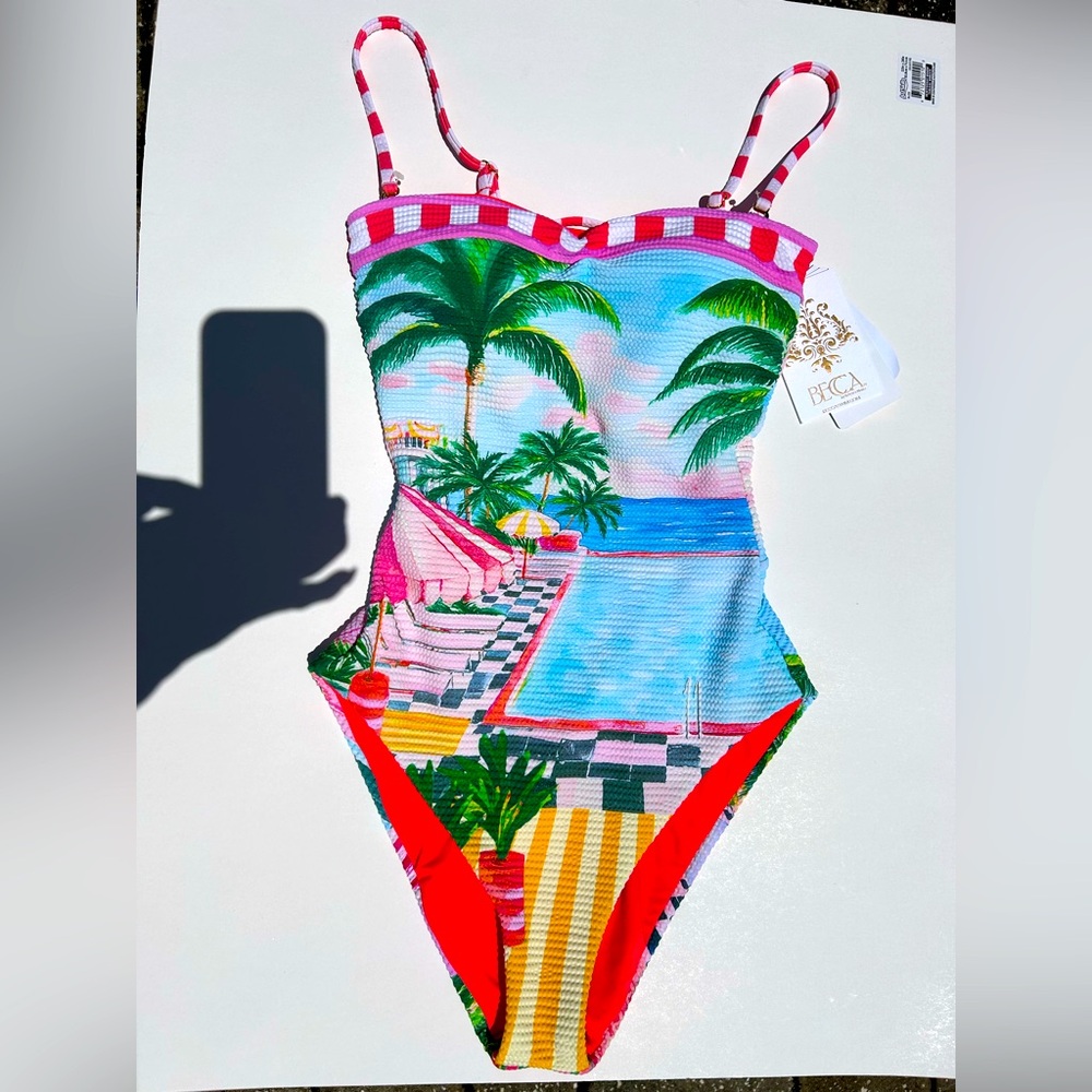 NWT🌷BECCA Virtue Miami Beach Bandeau One Piece Suimsuit